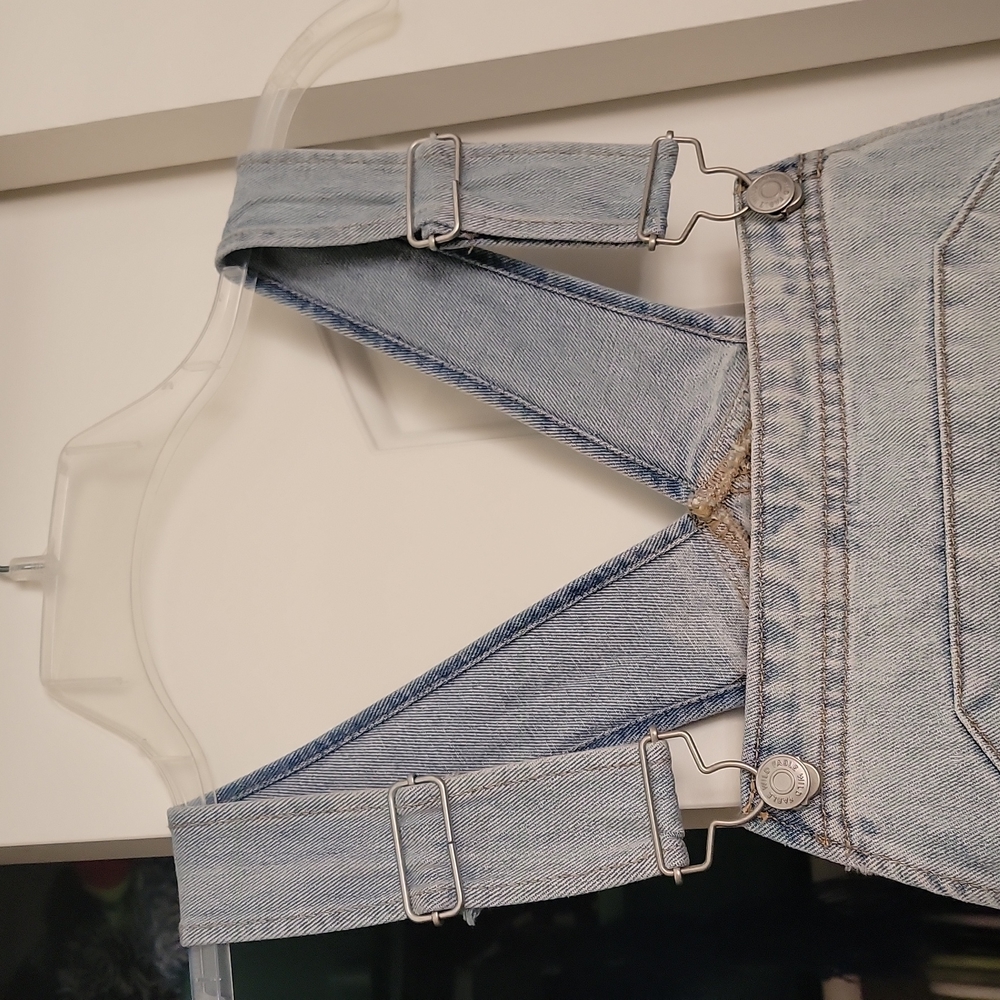 NWT Light Blue Wild Fable Distressed Overalls - Picture 4 of 9